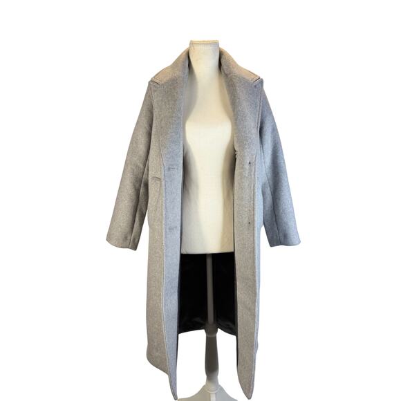 Abercrombie Wool Blend Tailored Coat Gray Women’s XXS Petite Luxury Old Money - Picture 2 of 16